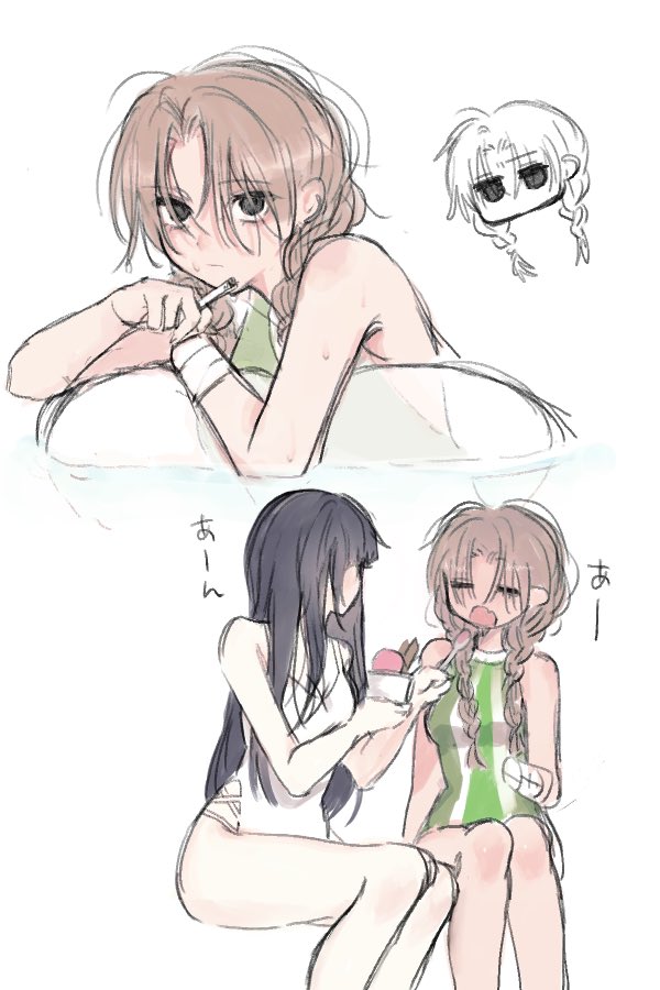 higuchi maya and nakahara satori (no salvation) drawn by yryr8h