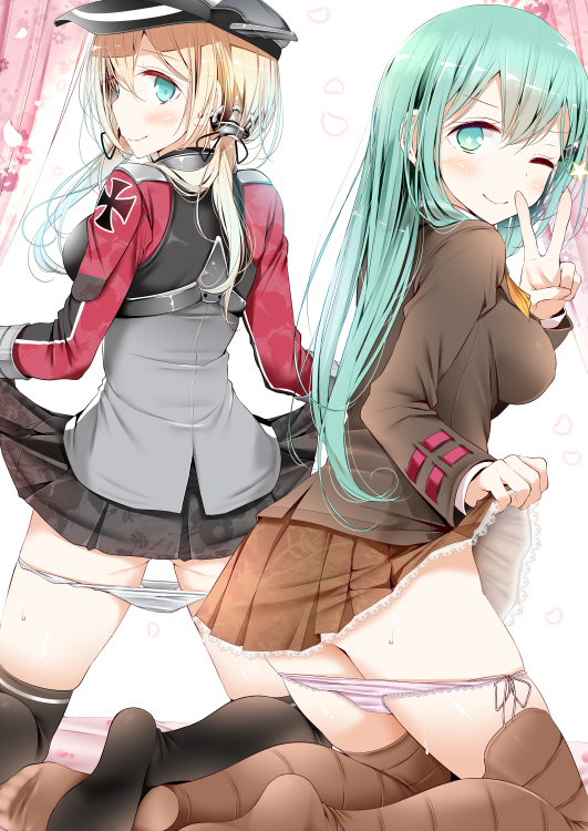 suzuya and prinz eugen (kantai collection) drawn by oouso