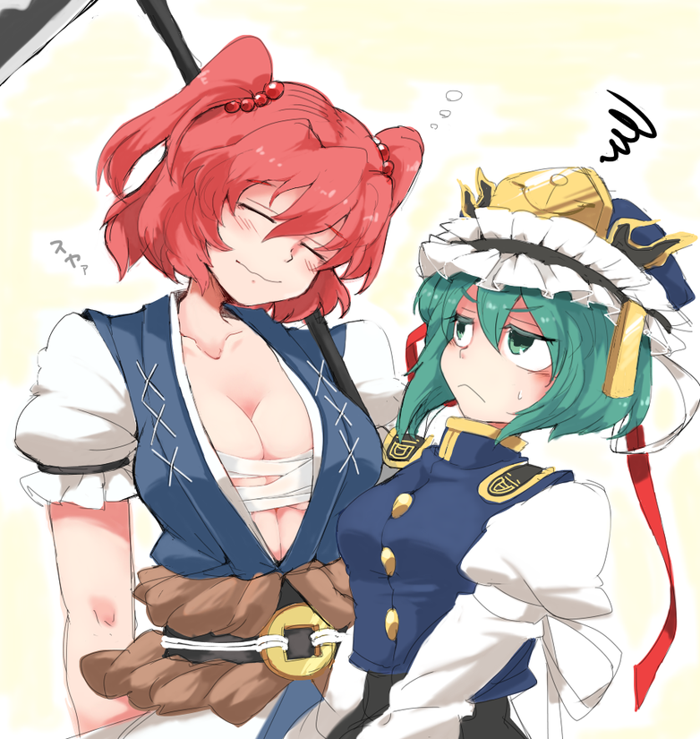 shiki eiki and onozuka komachi (touhou) drawn by iroyopon