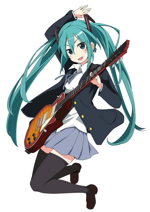 hatsune miku (vocaloid and 1 more) drawn by ixy