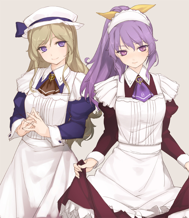 watatsuki no yorihime and watatsuki no toyohime (touhou) drawn by rokuwata_tomoe