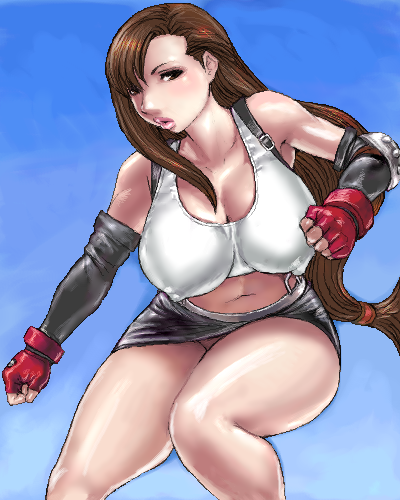 tifa lockhart (final fantasy and 1 more) drawn by matoyama