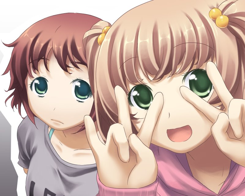 tezuka rin and ibarazaki emi (katawa shoujo) drawn by kamifish