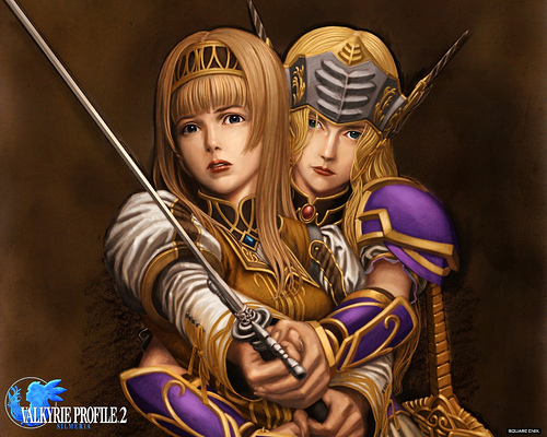 alicia and silmeria valkyrie (valkyrie profile) drawn by yoshinari_kou and yoshinari_you
