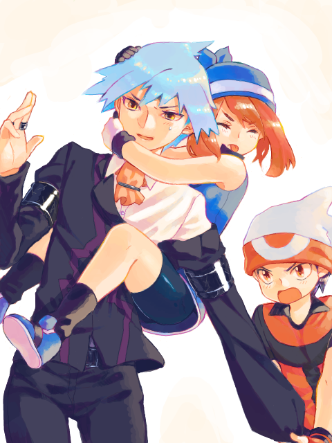 may, brendan, and steven stone (pokemon and 1 more) drawn by baki_(tegaki)