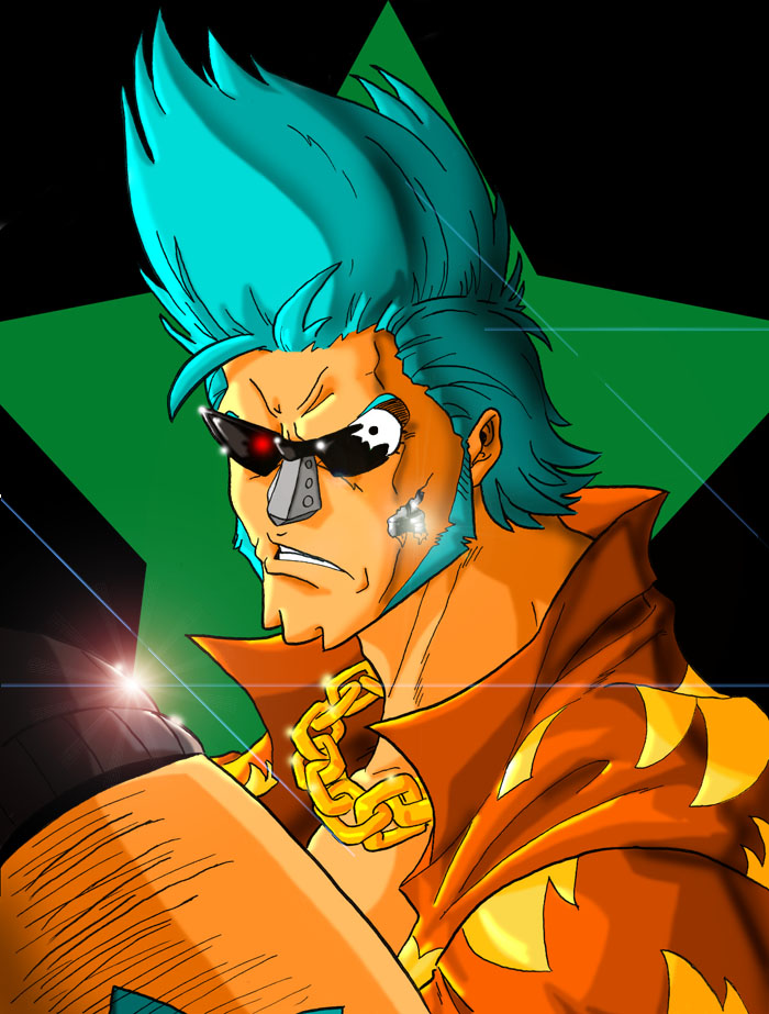franky and t-800 (one piece and 2 more) drawn by tursy
