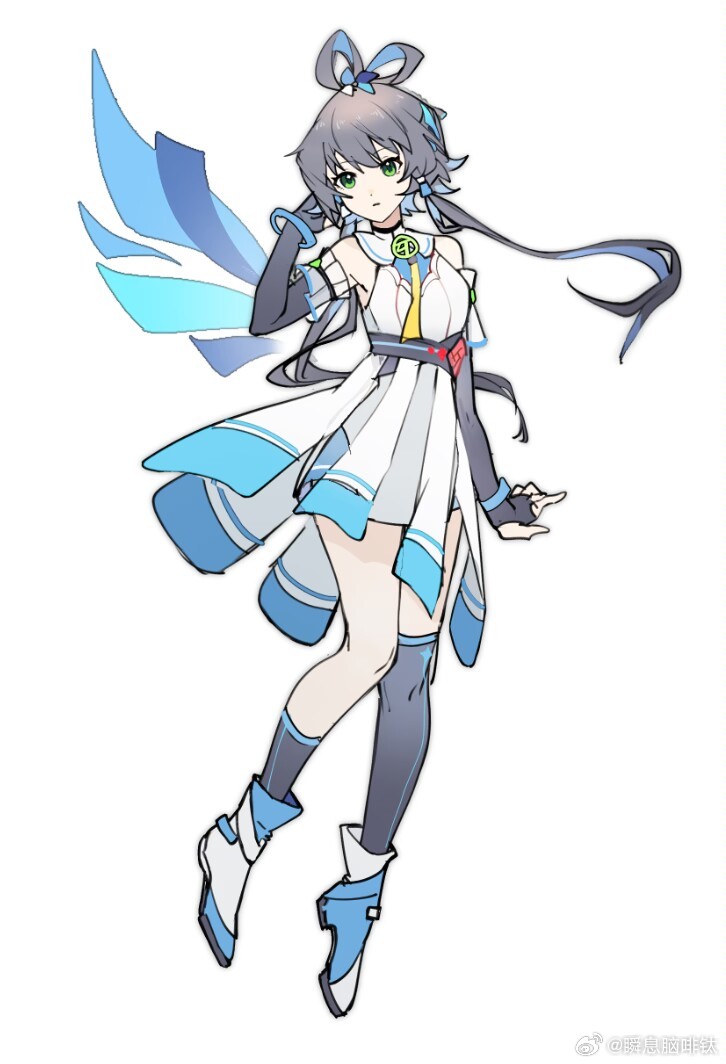 luo tianyi (vocaloid and 1 more) drawn by titaniumtai