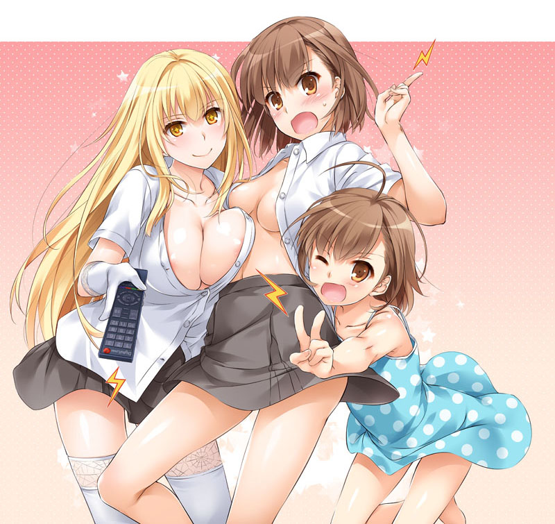 misaka mikoto, shokuhou misaki, and last order (toaru majutsu no index) drawn by nakajima_yuka