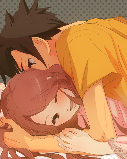 endou mamoru and raimon natsumi (inazuma eleven go and 1 more) drawn by f-tani