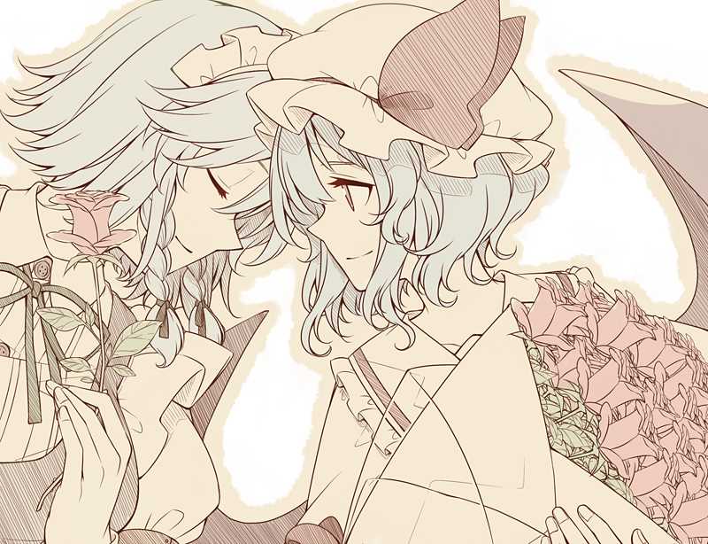 remilia scarlet and izayoi sakuya (touhou) drawn by sakuraba_yuuki