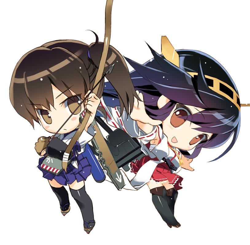 kaga and haruna (kantai collection) drawn by nakamura_takeshi