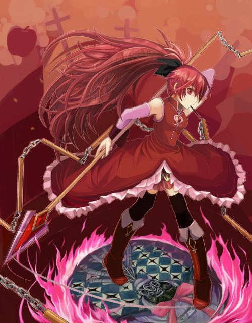 sakura kyoko and oktavia von seckendorff (mahou shoujo madoka magica) drawn by makura_(being7)