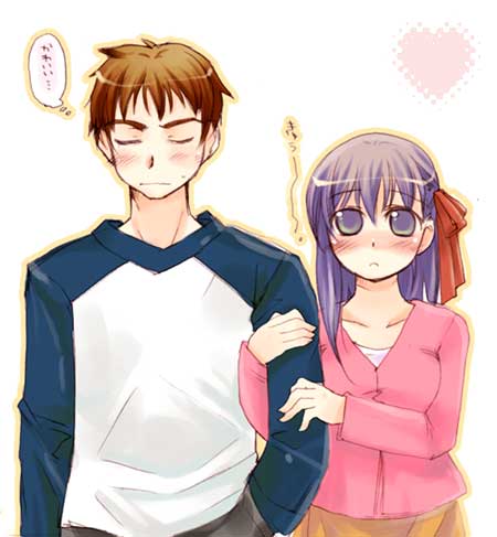 emiya shirou and matou sakura (fate and 1 more) drawn by misaki_kozue