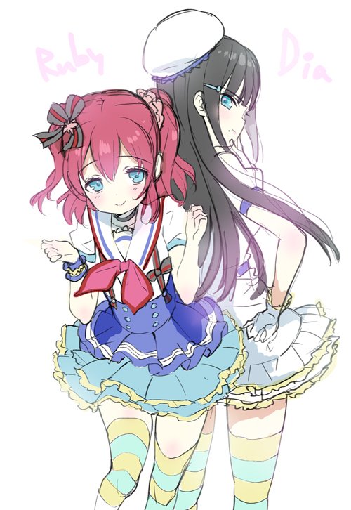 kurosawa dia and kurosawa ruby (love live! and 1 more) drawn by emily_(pure_dream)