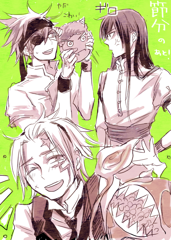 allen walker, kanda yuu, lavi, and timcanpy (d.gray-man) drawn by n_ptm