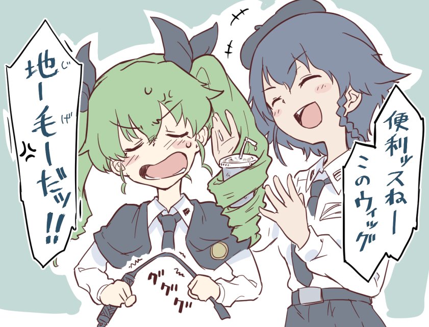 anchovy and pepperoni (girls und panzer) drawn by monolith_(suibou_souko)