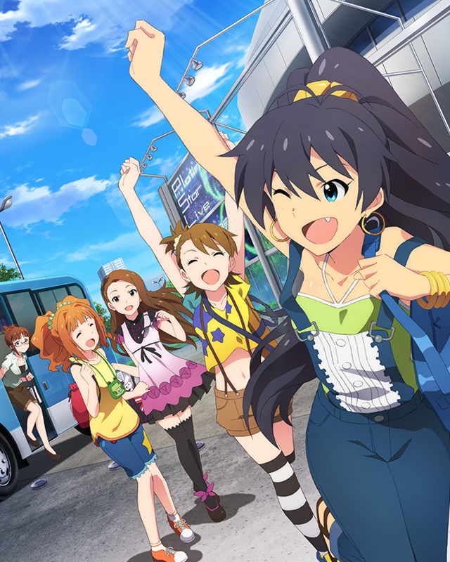 minase iori, ganaha hibiki, takatsuki yayoi, akizuki ritsuko, and futami ami (idolmaster and 1 more)