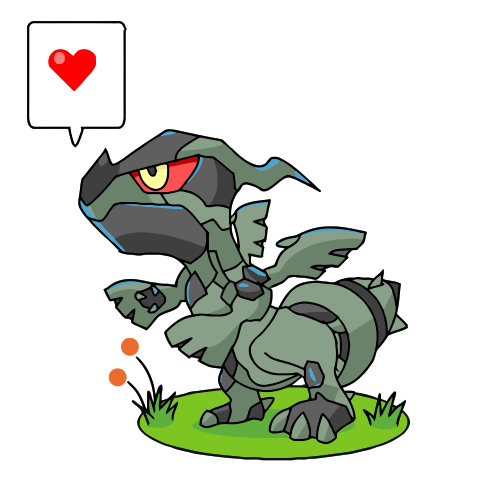 zekrom (pokemon and 1 more) drawn by pikachu_ftt