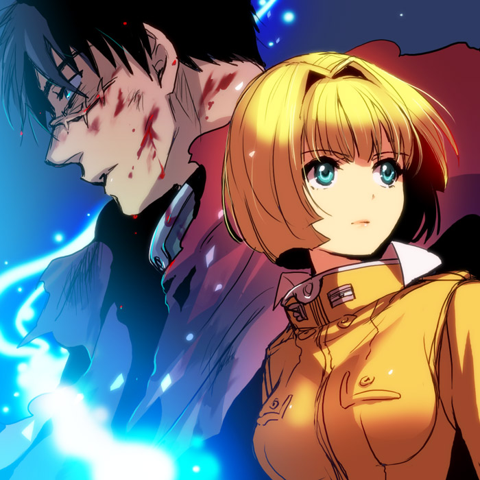 alice l. malvin and randal orlando (pumpkin scissors) drawn by harumi_chihiro