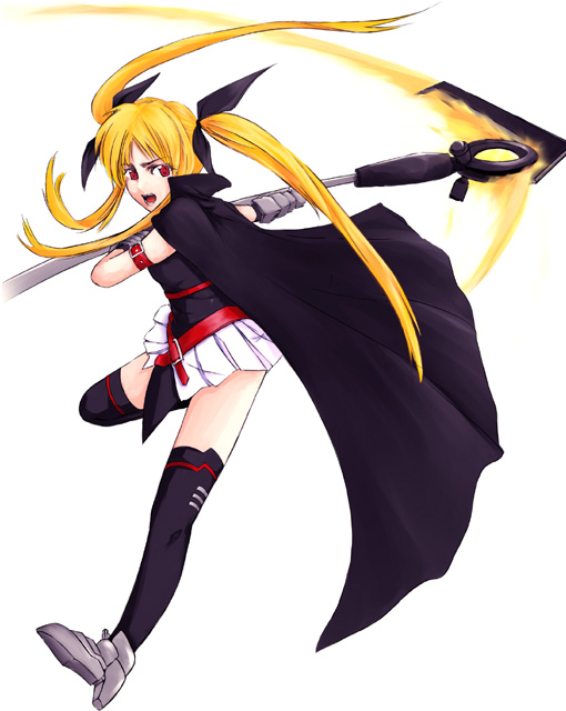 fate testarossa and bardiche (lyrical nanoha and 2 more) drawn by aocha