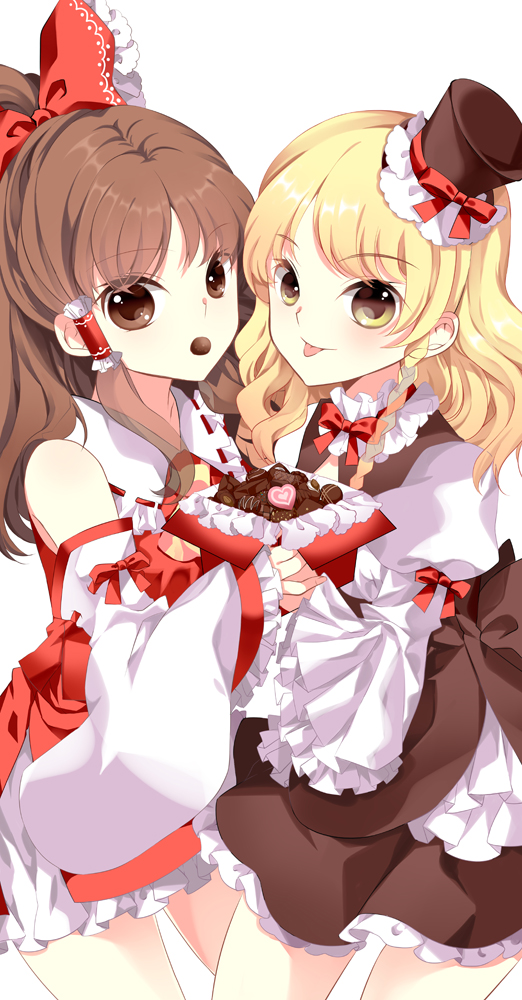 hakurei reimu and kirisame marisa (touhou) drawn by roh_nam_kyung