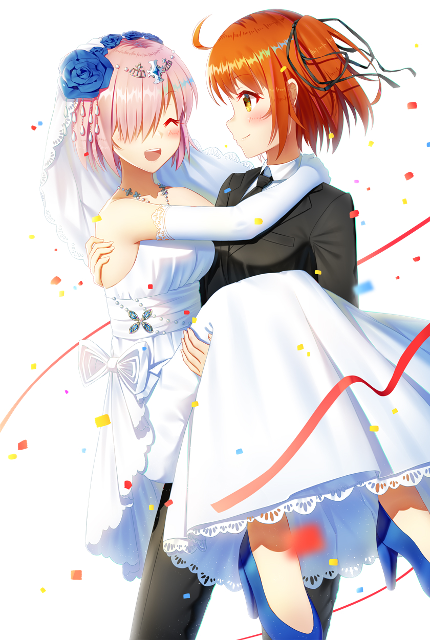 mash kyrielight and fujimaru ritsuka (fate and 1 more) drawn by ji_dao_ji