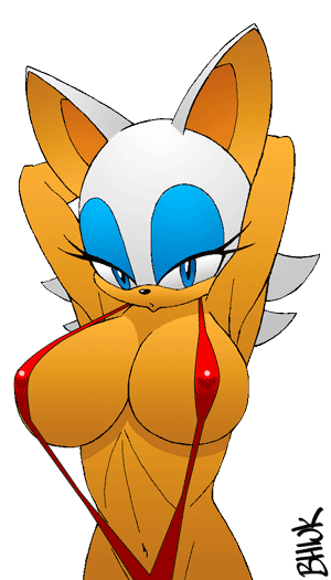 rouge the bat (sonic) drawn by johnston_blackhorse