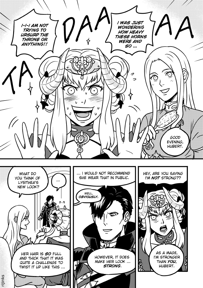 edelgard von hresvelg, lysithea von ordelia, and hubert von vestra (fire emblem and 1 more) drawn by rijinks