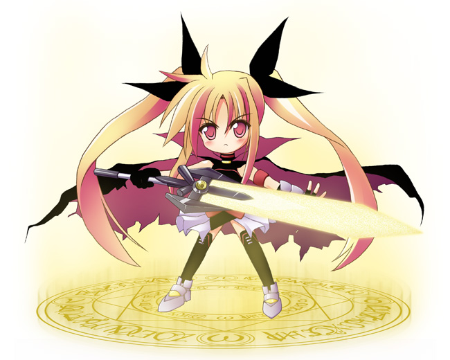 fate testarossa and bardiche (lyrical nanoha and 2 more) drawn by taka_(suigendou)