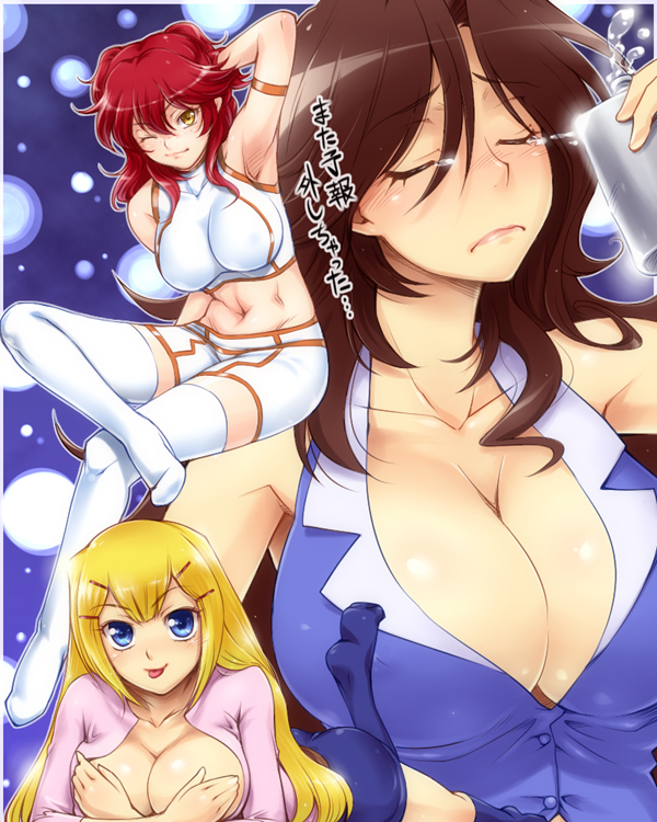 nena trinity, sumeragi lee noriega, and louise halevy (gundam and 1 more) drawn by hairu