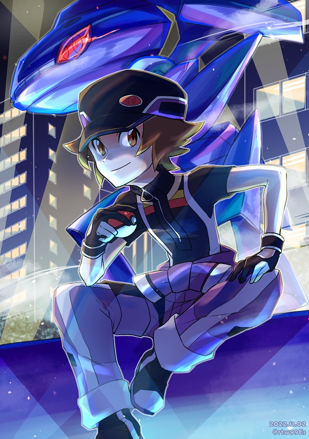 hilbert and genesect (pokemon and 1 more) drawn by ratowa
