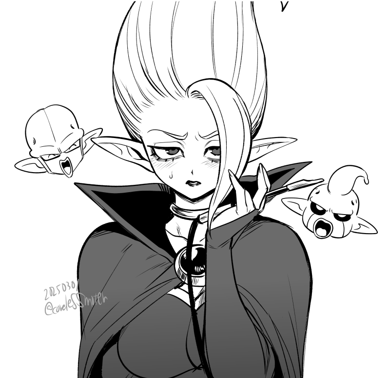 dr. arinsu, majin kuu, and majin duu (dragon ball and 1 more) drawn by nanika_(nnkgh)