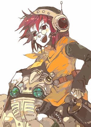 lucca ashtear and robo (chrono trigger) drawn by pierre_(nanbansen)
