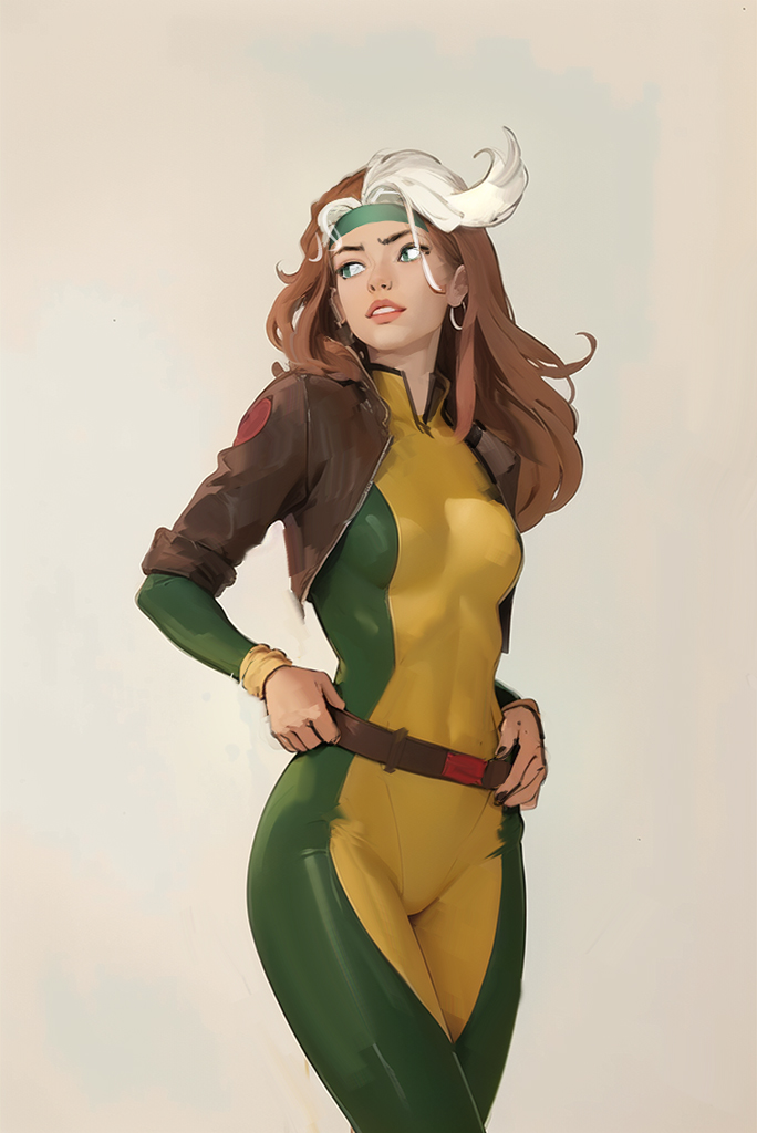 rogue (marvel and 1 more) drawn by badilave