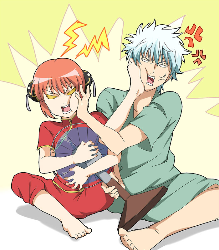 sakata gintoki and kagura (gintama) drawn by maruki_(punchiki)