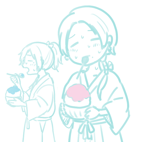 kashuu kiyomitsu and yamato-no-kami yasusada (touken ranbu) drawn by ame_(amemgmgmg)