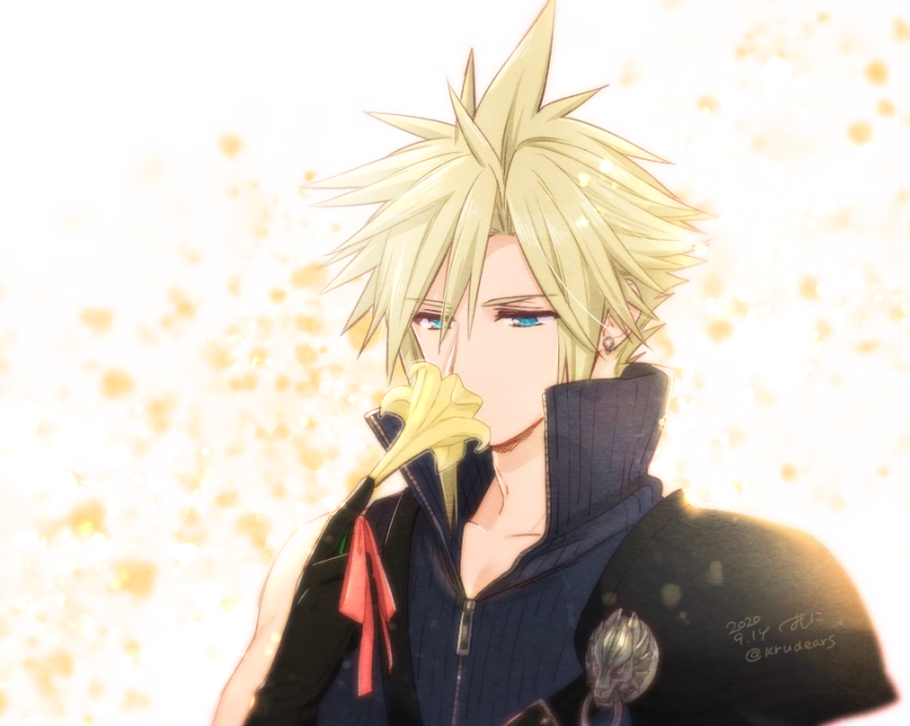 cloud strife (final fantasy and 2 more) drawn by krudears