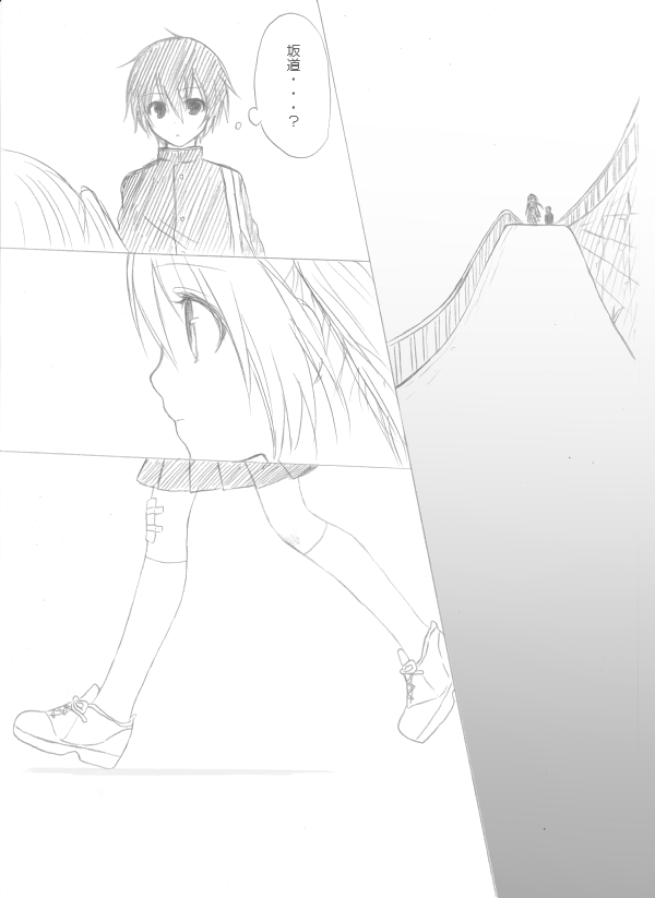 hatsune miku and kurosu (vocaloid and 1 more) drawn by nyakelap