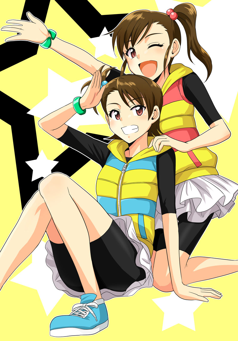 futami mami and futami ami (idolmaster) drawn by tsurui