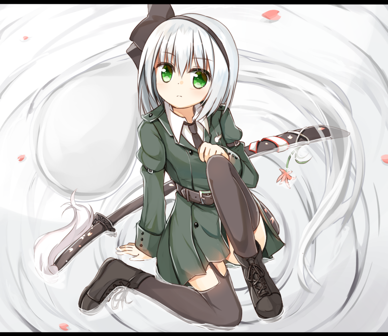 konpaku youmu (touhou) drawn by yuuhagi_(amaretto-no-natsu)