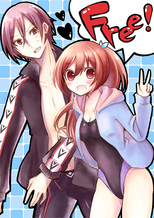 matsuoka rin and matsuoka gou (free!) drawn by ayuko_(ayuco)
