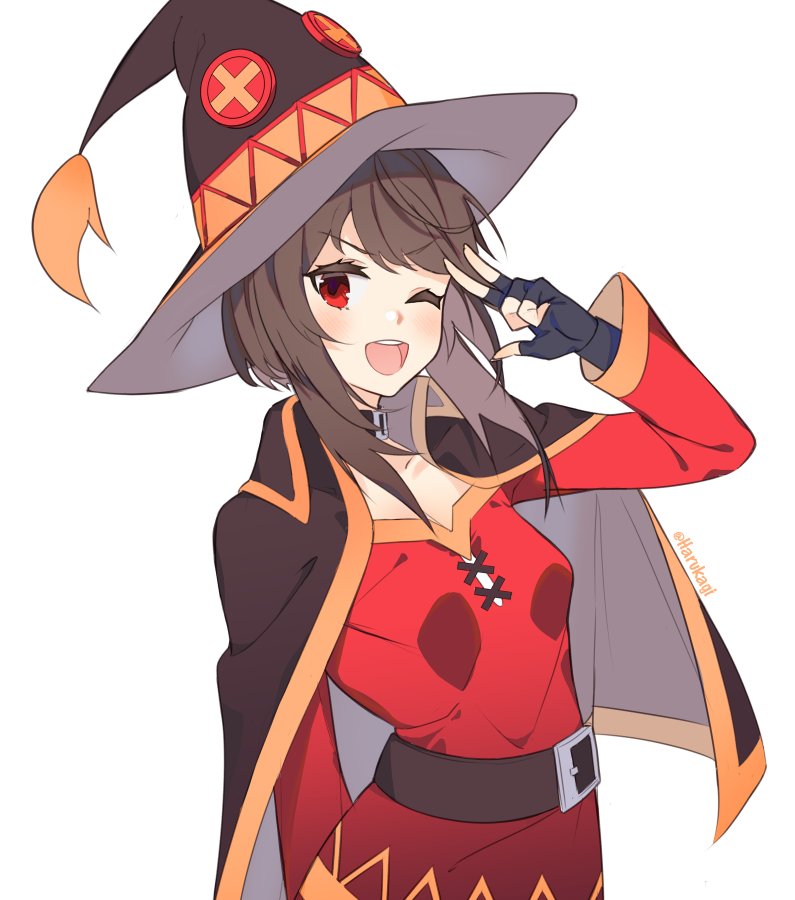 megumin (kono subarashii sekai ni shukufuku wo!) drawn by harukagi