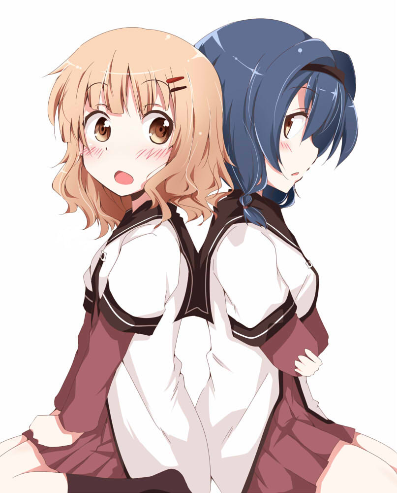 oomuro sakurako and furutani himawari (yuruyuri) drawn by chata_maru_(irori_sabou)