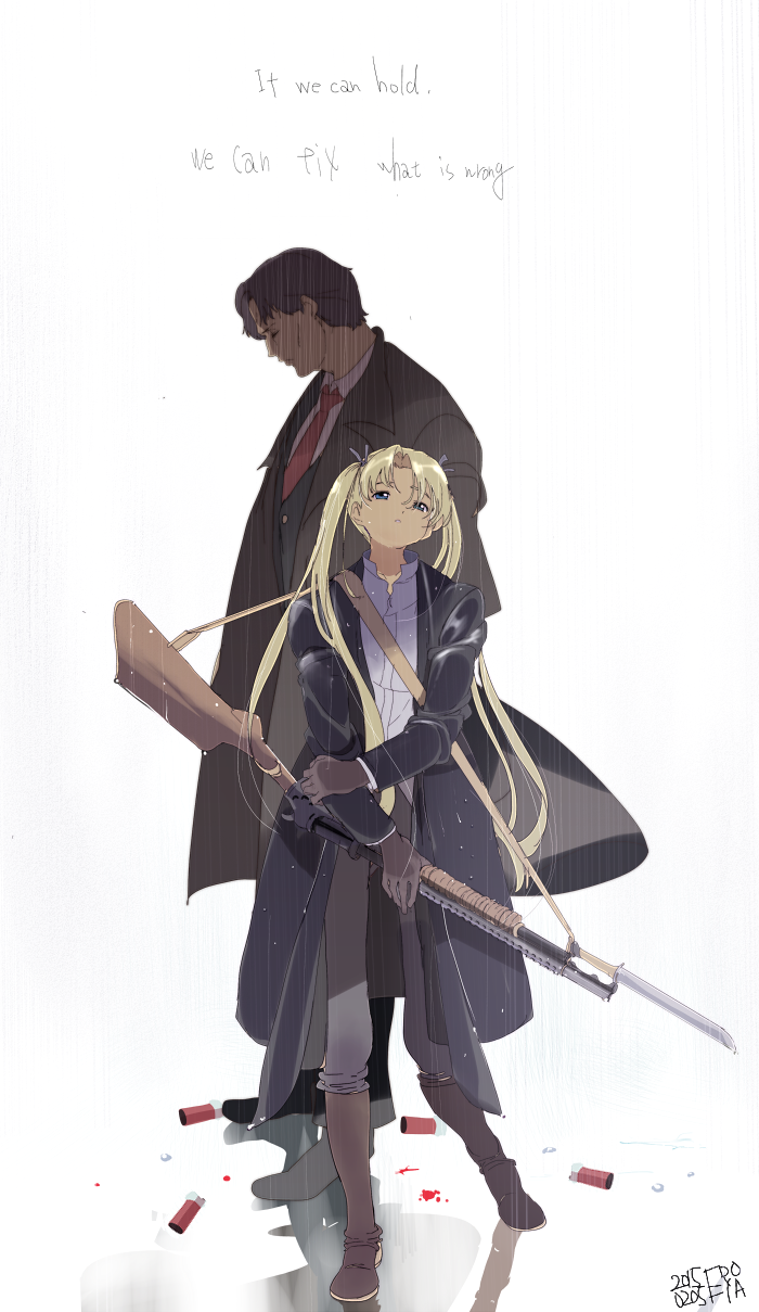 triela and victor hillshire (gunslinger girl) drawn by edoya_inuhachi