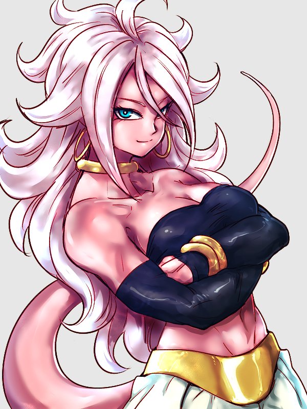 android 21 and majin android 21 (dragon ball and 1 more) drawn by kemachiku