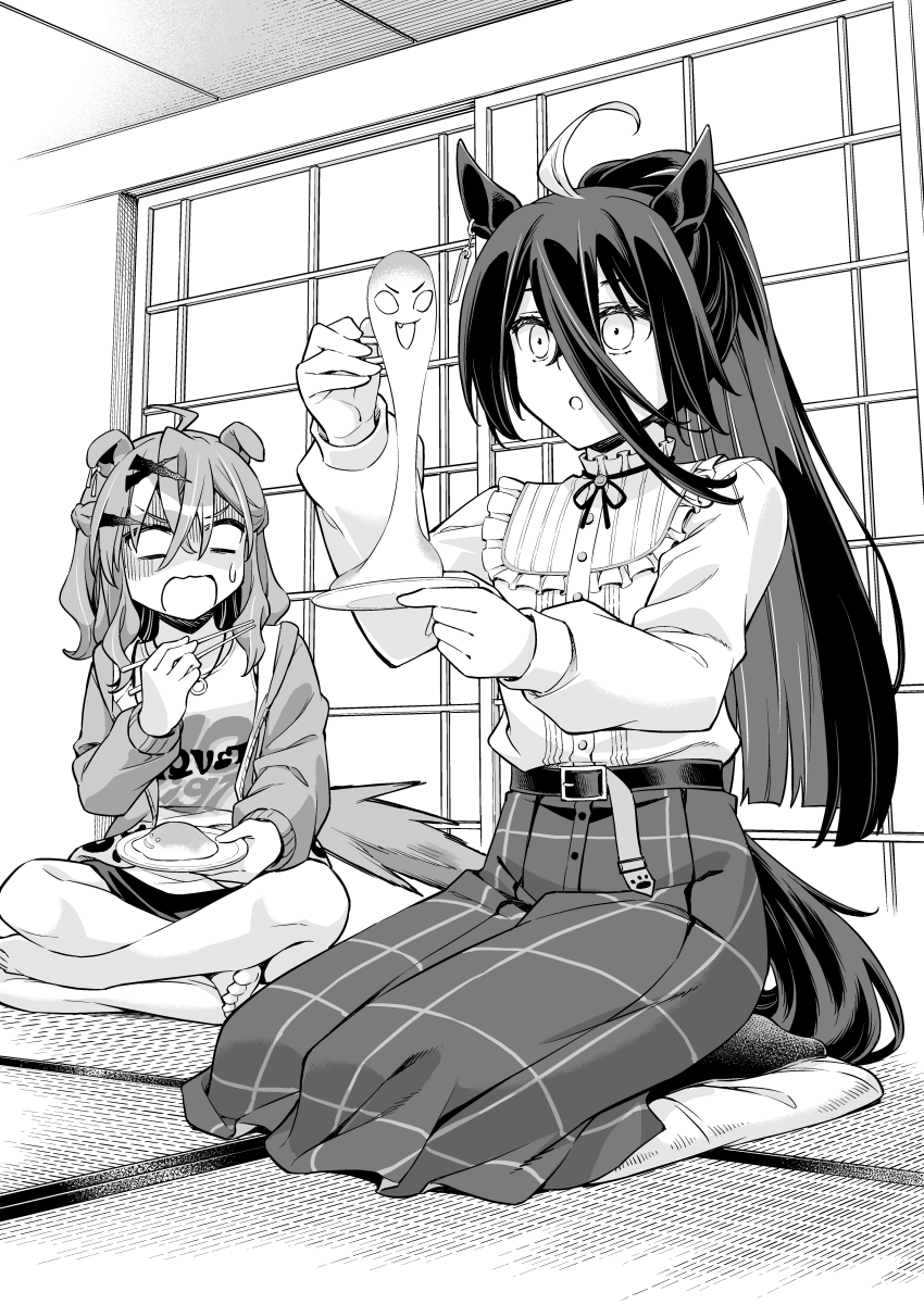 manhattan cafe and jungle pocket (umamusume) drawn by yukiharu