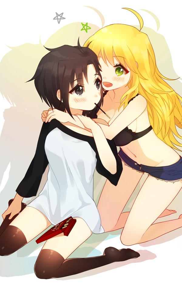 hoshii miki and kikuchi makoto (idolmaster) drawn by mirei