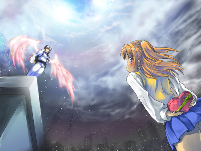 yumizuka satsuki and sachiel (tsukihime and 1 more) drawn by imai_nyuu