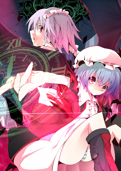remilia scarlet and izayoi sakuya (touhou) drawn by madara_hio