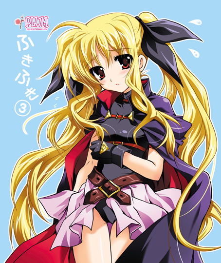 fate testarossa (lyrical nanoha and 2 more) drawn by kanna_(plum)